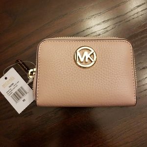 Michael Kors pastel pink coin/mini wallet